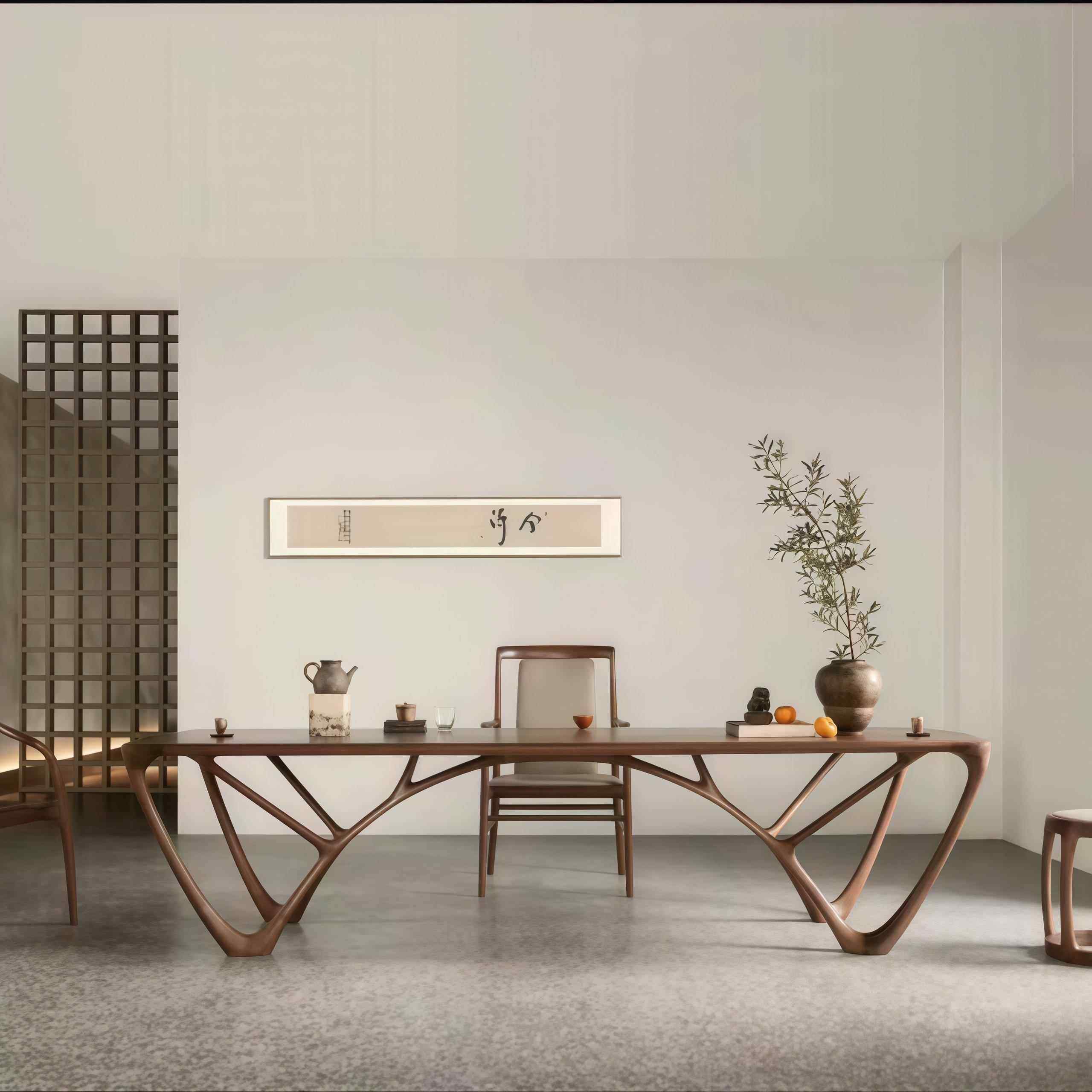 新中式黑胡桃木泡茶茶桌椅组合禅意宋代美学书桌意式实木会所酒店,住宅家具,家用茶台/茶桌,淘宝优惠券,粉丝福利购,淘宝优惠卷