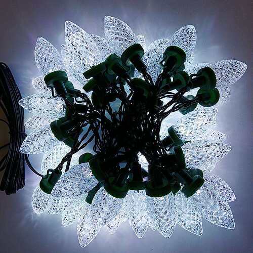 圣诞节日花园室内外布置装饰彩灯串灯跨境RGB6码七彩同步LED灯串