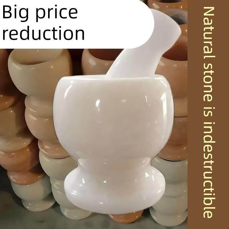 天然大理石捣蒜神器家用手动压蒜器蒜泥器捣蒜罐压蒜器擂钵蒜臼子