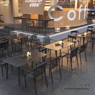 休闲室外餐厅奶茶店咖啡厅桌子酒吧露台外摆清吧酒馆户外桌椅组合