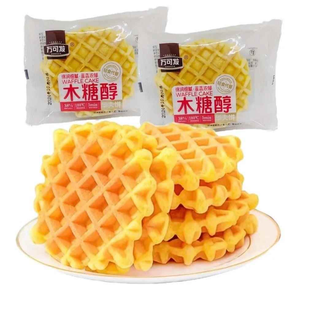万可发木糖醇软华夫饼面包蛋糕无添加蔗糖网红零食品早餐糕点心