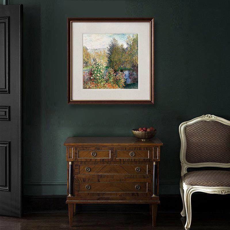 厅挂画莫奈众复PFR古轻奢书房玄关沙发墙画风格小欧式风油客景装