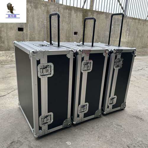 黑色5U控制机箱运输箱 铝合金周转箱大号工具箱