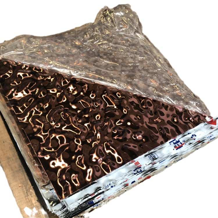 佛山深压不锈钢白钢黑镜钢小波纹板材直销 可做钛金色宝石蓝绿色