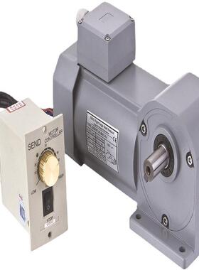 格瓦25W~1100W山藤减速机马达 GTR款直角轴H系列底脚安装调速电机