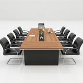 办公家具大型会议桌长桌简约现代办公桌长方形板式 会议室桌椅组合