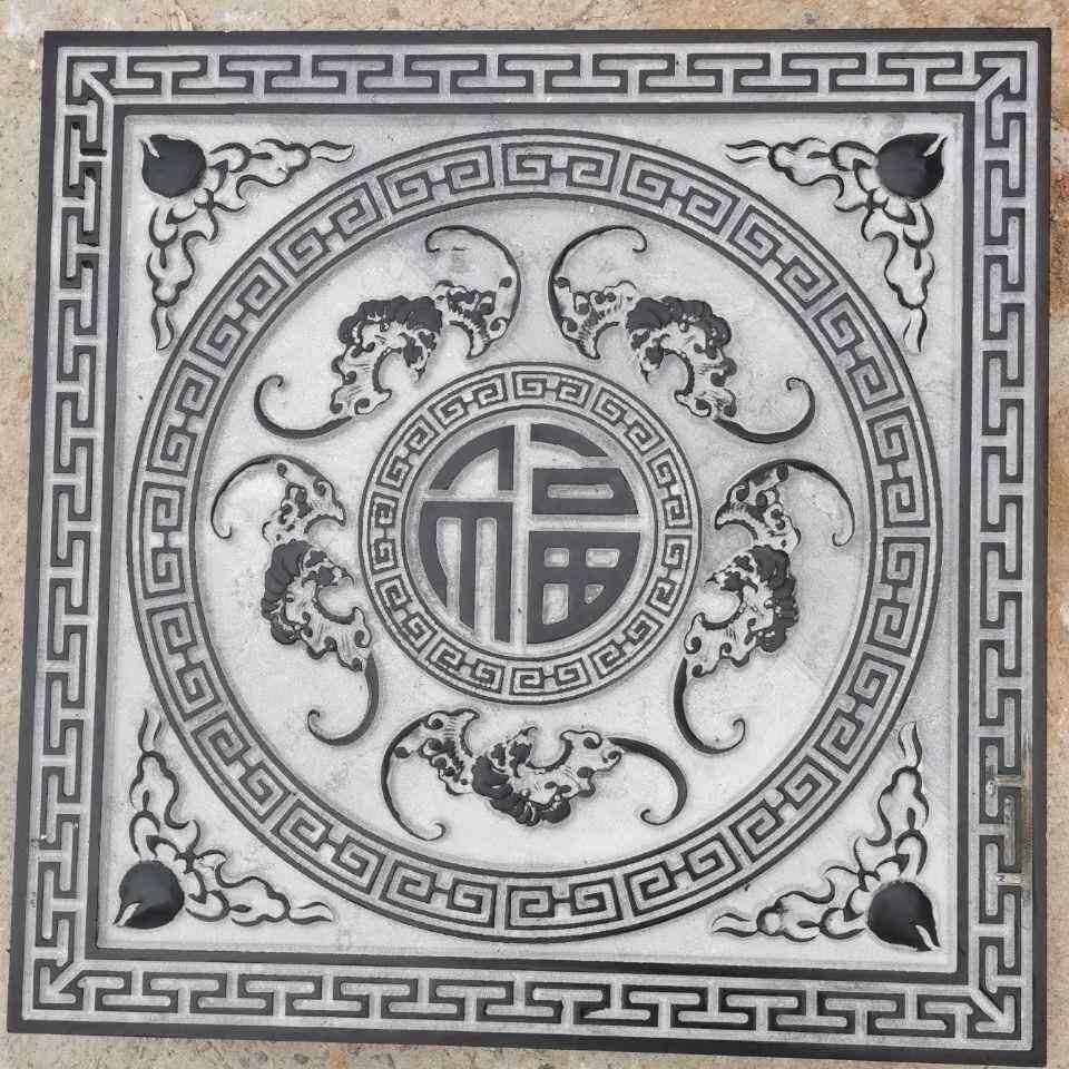 仿古石雕五福临门浮雕户外墙壁庭院地面青石屏风石材雕刻装饰壁画