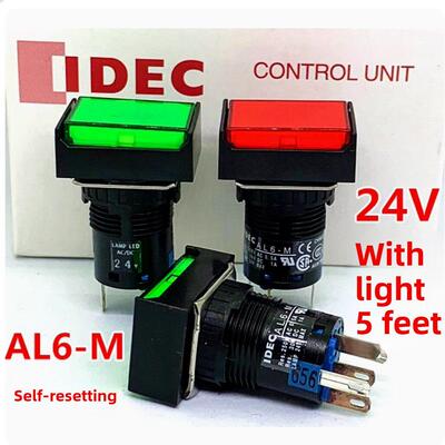 IDEC和泉AL6-M AL6H-M14GC 14RC YC长方形JWC带灯自覆位按钮SC A