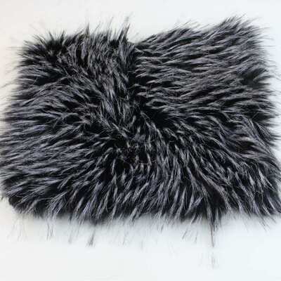 定制仿狐狸毛素色提花动物毛长毛绒服装假毛面料海派人造毛皮加工