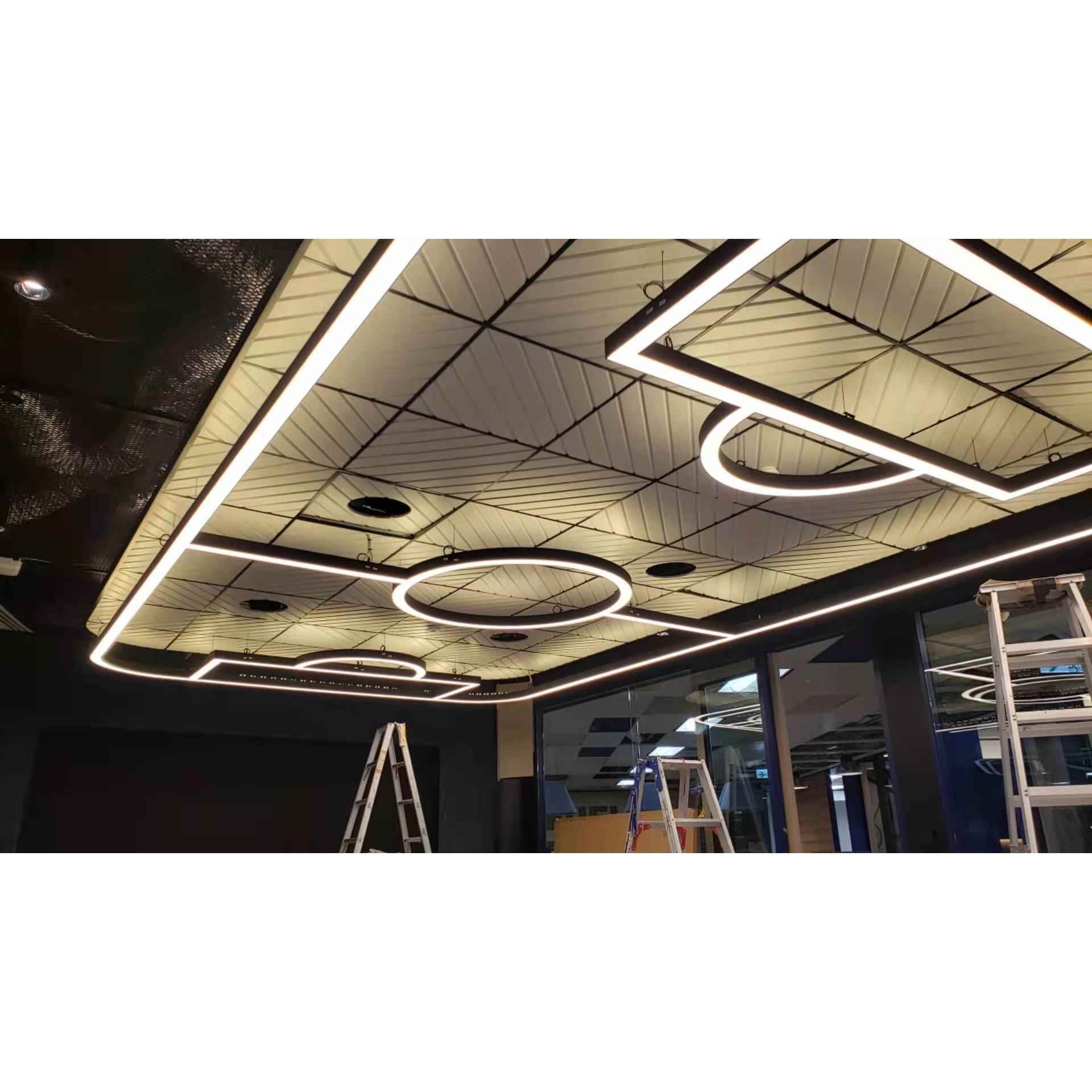 LED室内商业照明线形灯吸顶灯办公吊线灯空心环形灯异型灯