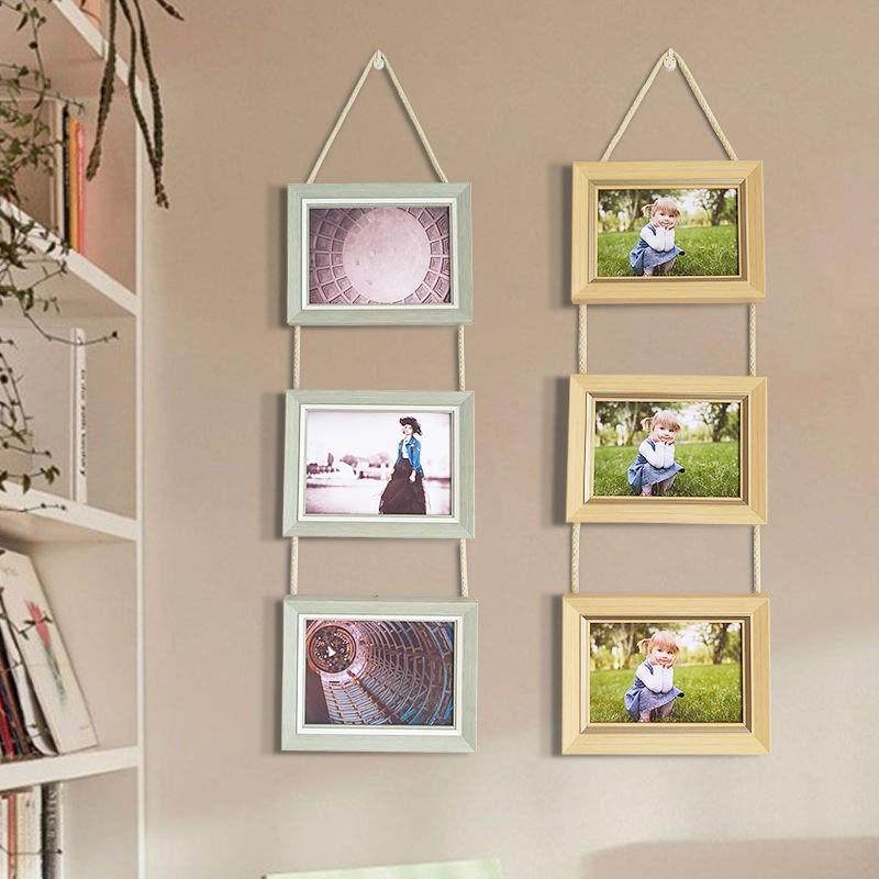 6寸7寸8寸照片相框挂墙免打孔麻绳挂式相片框欧式三联照片墙姗婷,家居饰品,相框/画框,淘宝优惠券,粉丝福利购,淘宝优惠卷