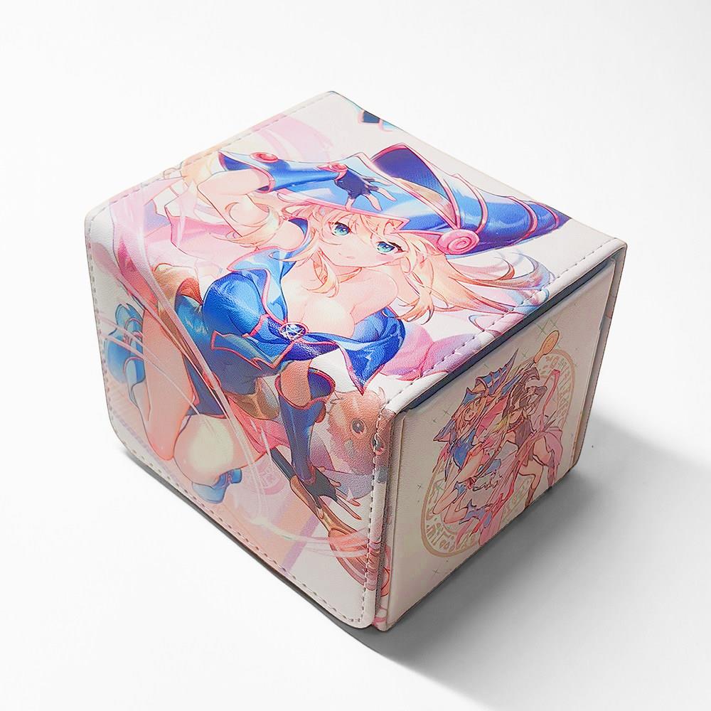 游戏王卡盒黑魔导女孩卡牌盒OPCGWSPTCG皮桌游卡片收纳盒磁吸盒