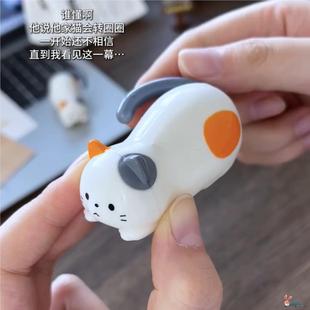 发条翻滚小猫尾巴上弦可爱猫猫三花猫滚动转圈仿真解压玩具猫咪