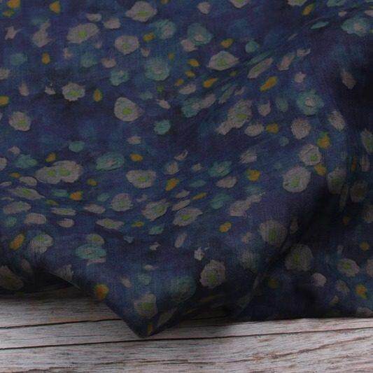 100支夏季纯苎麻透气凉爽古典风格印花裙旗汉代长袍衬衫面料面料5