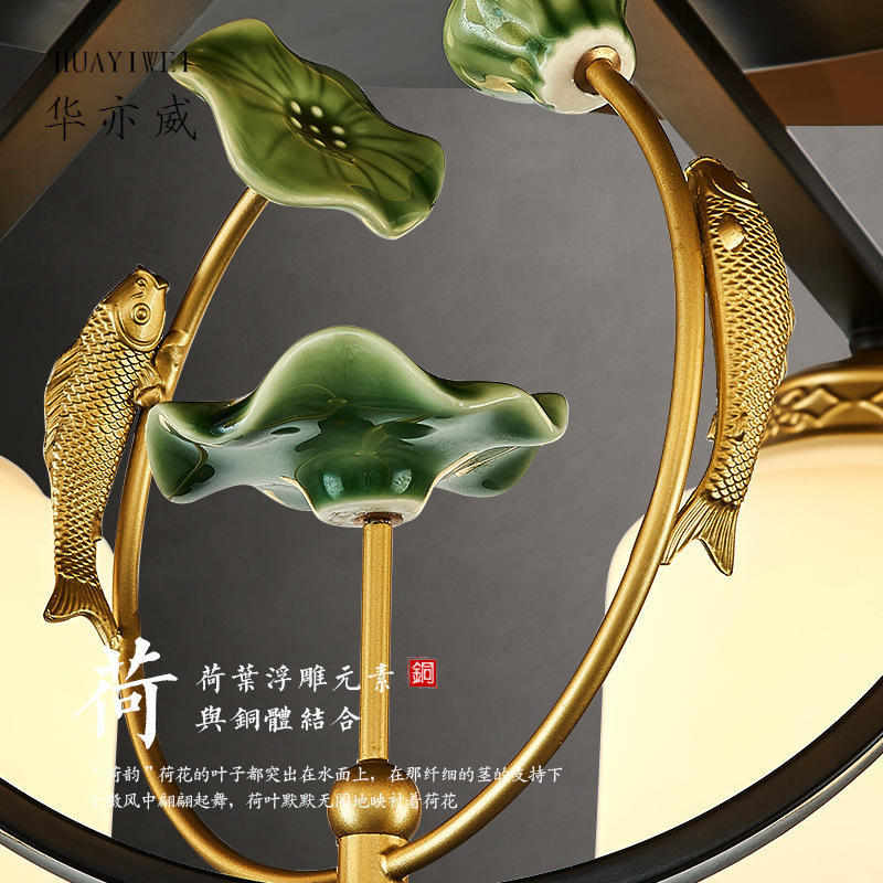 2021新款新中式吊灯客厅风扇灯中国风禅意餐厅隐形电扇吊扇灯具
