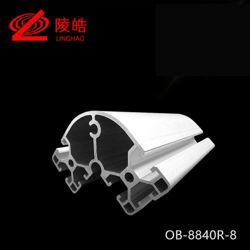 8840R工业铝型材 欧标铝合金型材 80*80*40R欧标转角铝合金型材