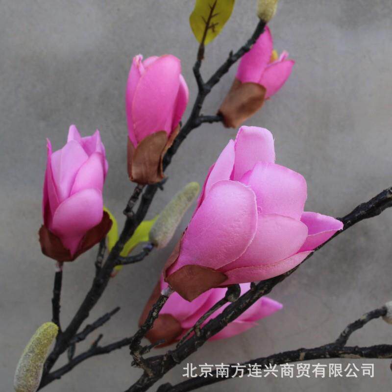 新款直销仿真花多头玉兰花家居客厅餐桌花艺绢花客厅装饰花瓶仿真