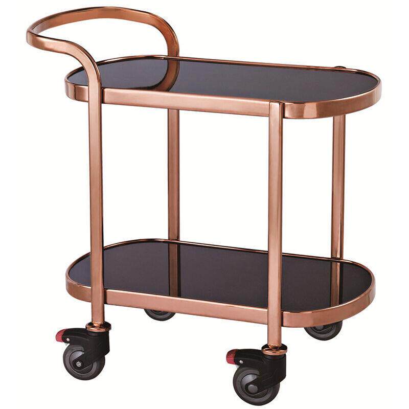 南方C-92两层服务车酒店玫瑰金手推车酒水车超静音轮子蛋糕果盘车
