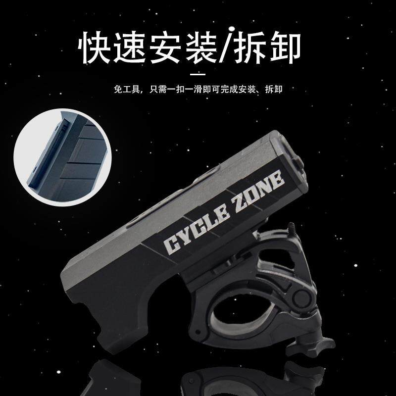 自行车灯4T6高亮灯珠铝合金USB充电山地车防水骑行装备自行车前灯