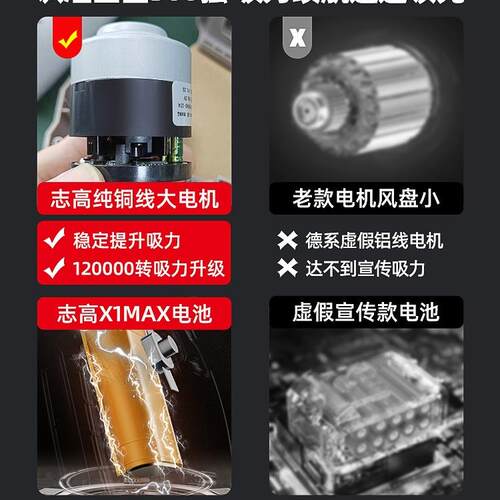 车载977充尘用器车用无线电汽车家大吸力功率吸小型手持迷你