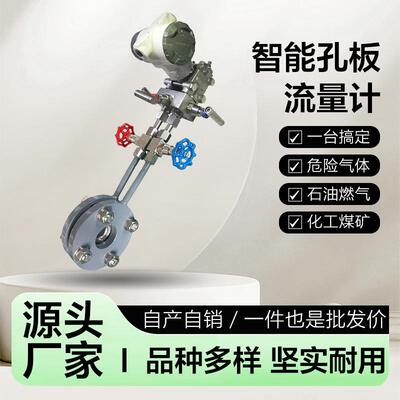 智能孔板流量计气体蒸汽空气热水传感器一体化限流节流孔板流量计