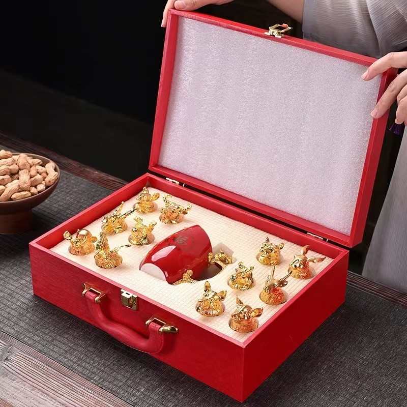 十二生肖酒具套装高端陶瓷整套分酒器十二生肖兽首白酒杯商务礼品