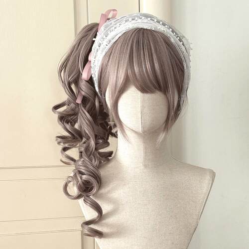 速发毒姬|55cm古早姬系LOLITA 虎口抓夹长卷发双马尾|假发|全头套