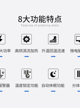 可调温高频无铅HTL-2000 200W焊台电烙铁套装恒温电洛铁数显