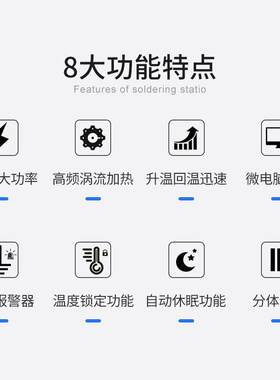 可调温高频无铅HTL-2000 200W焊台电烙铁套装恒温电洛铁数显
