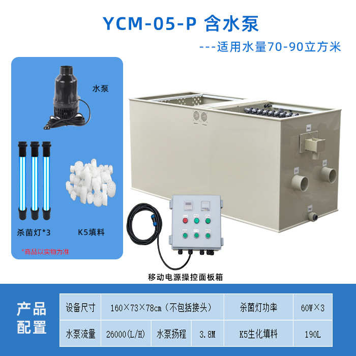 过滤器鱼池锦鲤过滤自动水循环净化系统大型鱼池清洗户外池塘一体