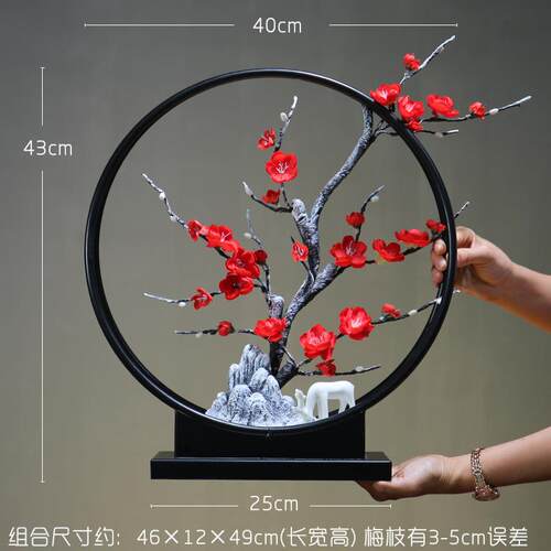 禅意中式摆件客厅博古架酒店软装电视柜创意陶瓷鹿茶几玄关装饰品