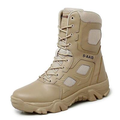 Men Tactical Military Boots Mens Casual Shoes Leather SWAT A
