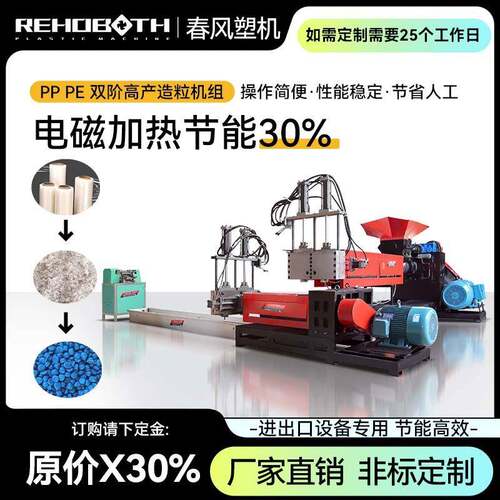 CF-塑料造粒机双阶ABS、PE、PA、PP、POM塑料造粒机厂家直销