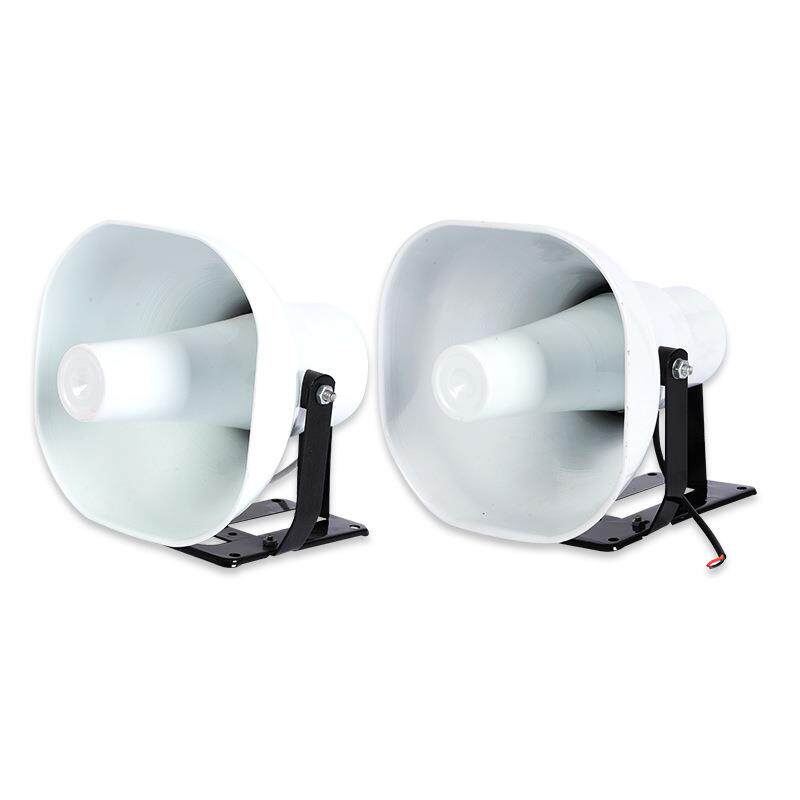 高音车载大喇叭40W农村学校器件扩音器方口定压定阻户外扩音器