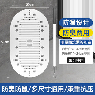 蹲便器防臭堵臭器卫生间蹲坑防厕所洞塞神器卫生间便池堵马桶塞子
