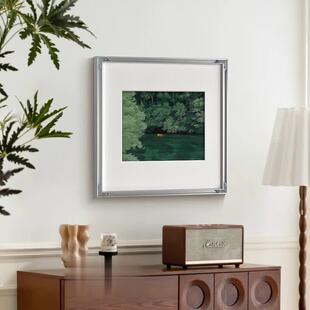 《林溪舟影》轻法式绿色风景餐厅装饰画组合现代简约小众客厅挂画