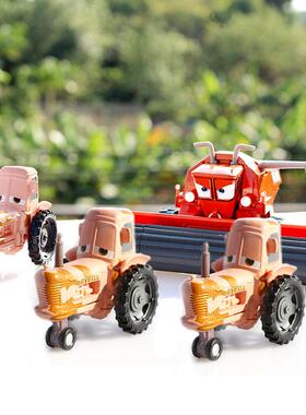 汽车总动员弗兰克绿色橙色收割机牛大叔合金儿童玩具模型车模