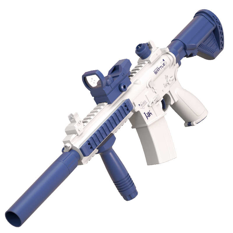 跨境电动M416新款泼水节脉冲电动连发水枪儿童玩具高压强力射程远