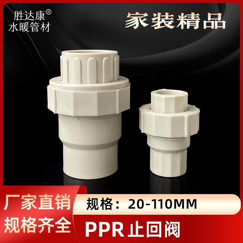 PPR水管止逆阀止回阀逆流发热熔防回水阀们20 25 32 40 50 63灰色