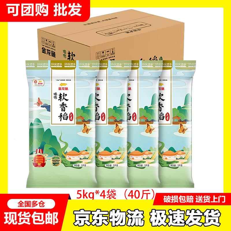 JD京东物流 金龙鱼苏北大米软香稻大米臻选软香稻南方米5kg*4袋