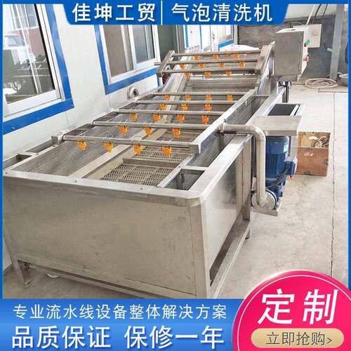 厂家供应蔬菜翻浪除渣清洗机叶菜类清洗加工设备黄桃清洗机