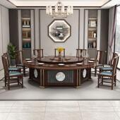 人酒0店餐H 6电动桌大圆桌带转盘230人饭店餐厅大圆桌别墅会所圆