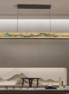 新式餐厅别吊灯中高档墅茶一字餐桌长条381中国风室茶台书桌吊线