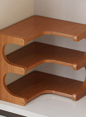 桌面置物架杯子收纳架桌上转角水杯咖啡杯茶杯茶具角落放置杯子架