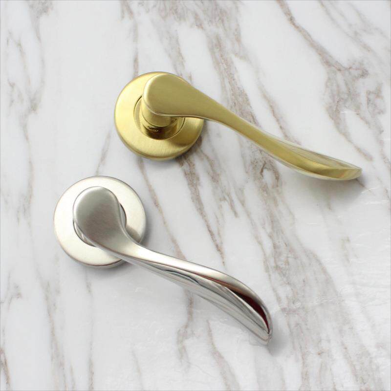 304不锈钢精铸把手家用房门木门执手门把手实心室内门锁拉手