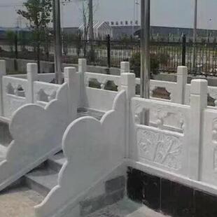 鼎逸供应石雕汉白玉栏板 公园庭院河道升旗台防护石栏杆
