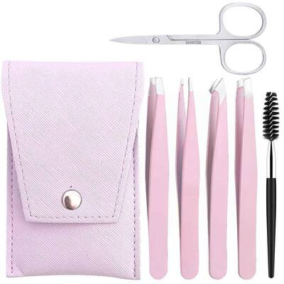 4/6pcs Eyebrow Tweezers Set Stainless Steel Hair Removal Eye