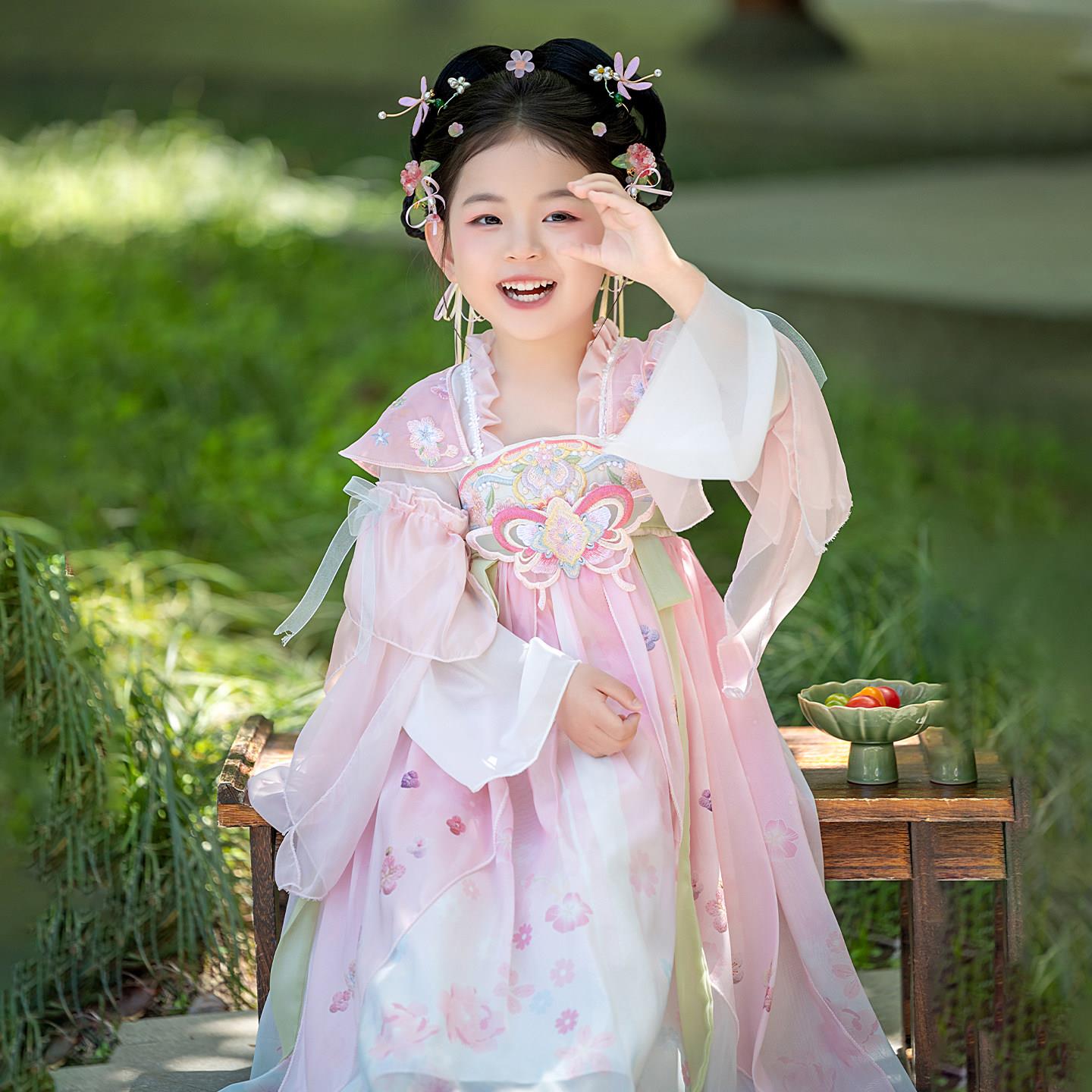 汉服女童公主春2026新款儿童国风唐装古风超仙洋装日常可穿春装图片