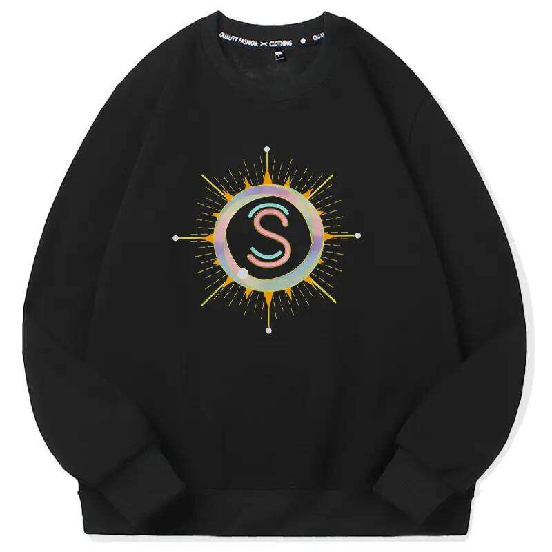 孙颖莎同款印花圆领薄款卫衣男女早秋宽松无帽休闲运动长袖上衣服