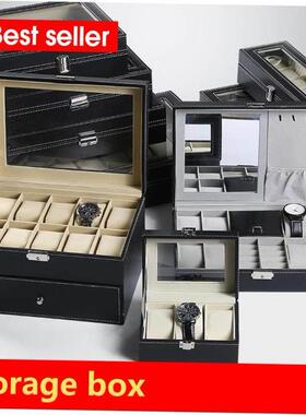 12 Watch Jewelry Display Storage Holder Case Grids Box Gift1